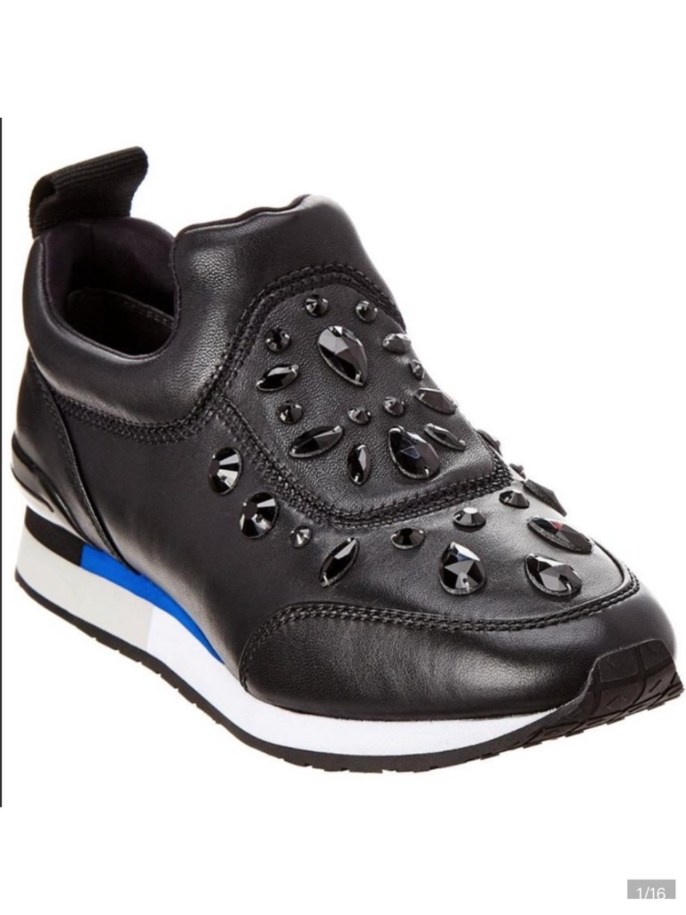 Tory Burch Women's Black Laney Embellished 
Sneaker